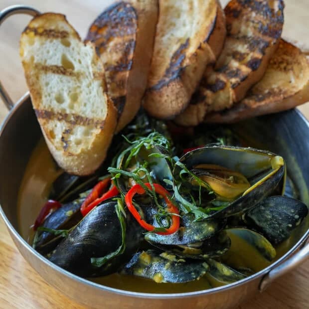 Coconut Curry Mussels Bowl