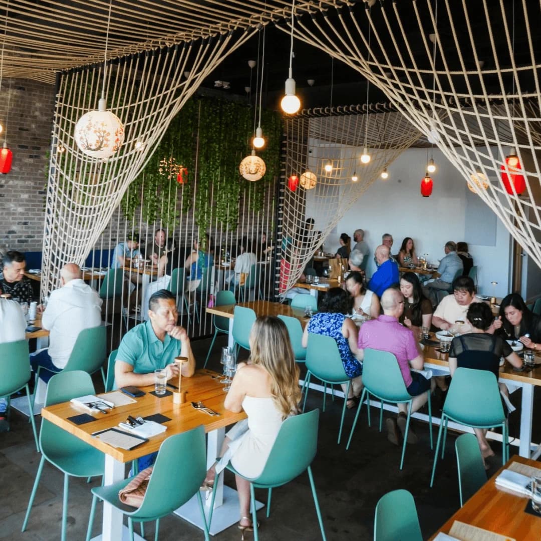 Seated dining area at The Blind Goat